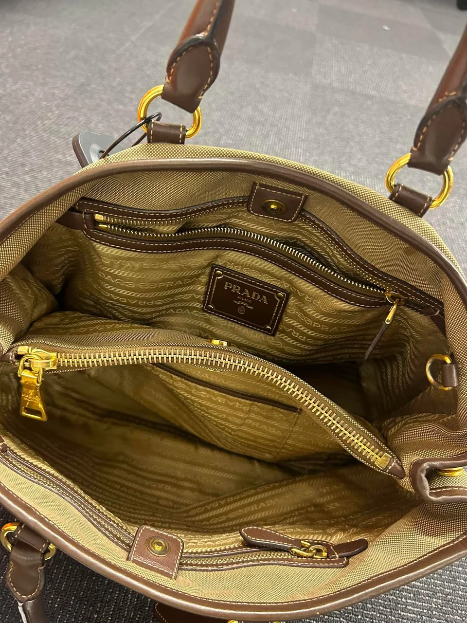 AJ-41 2025-04-30T00:00:00.000Z PRADA JACQUARD TWO-WAY BAG view 8