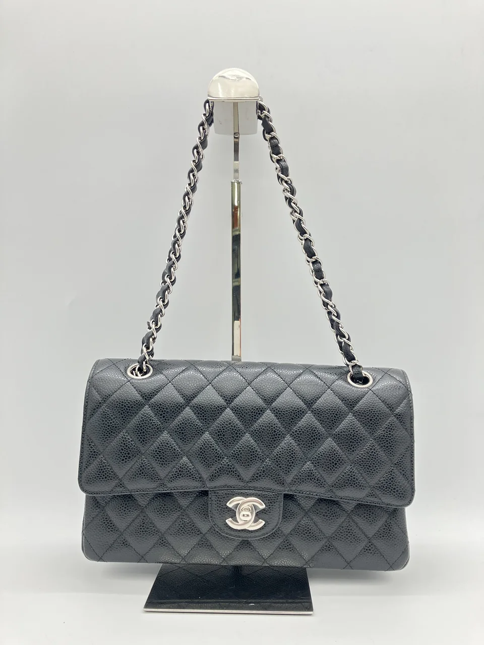 CHANEL CAVIAR DOUBLE FLAP MATELASSE 25