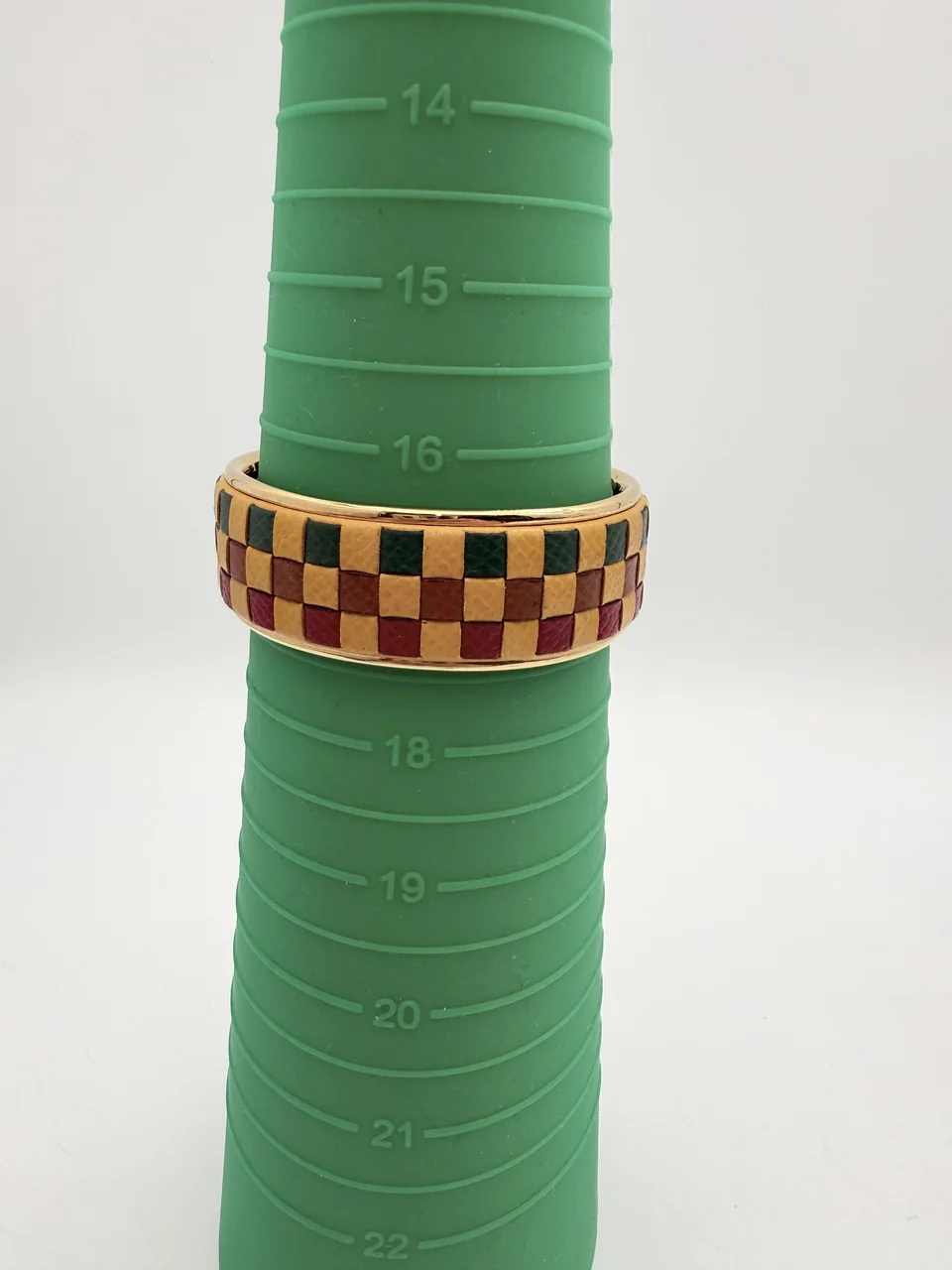 HERMES CHECKERED CUFF BRACELET view 5