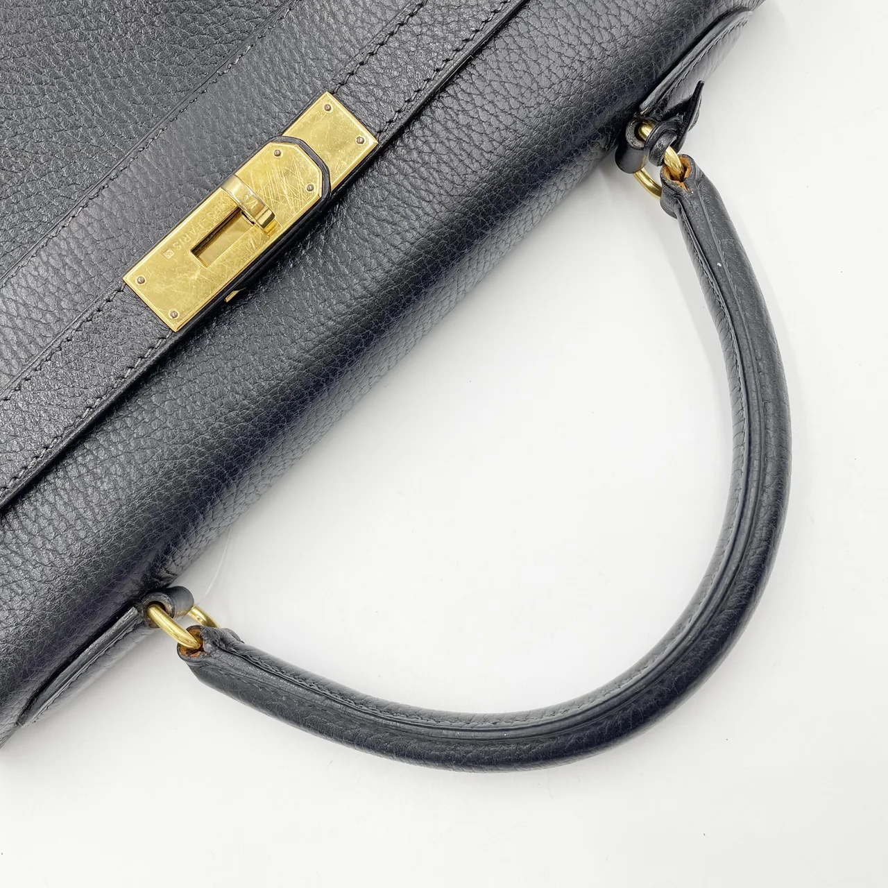 HERMES KELLY 32 (ARDENNES, BLACK, ○X STAMP) view 6