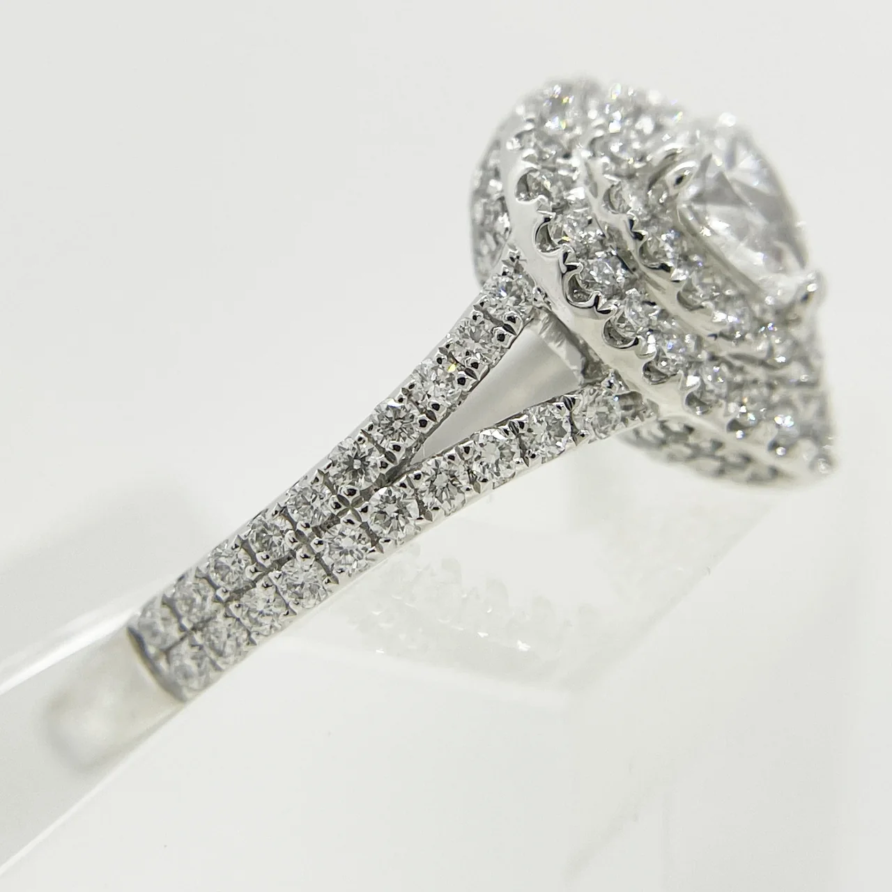 PT950 DIAMOND RING D0.30CT (D-VS1-PS) FD0.60CT 5.4G view 6