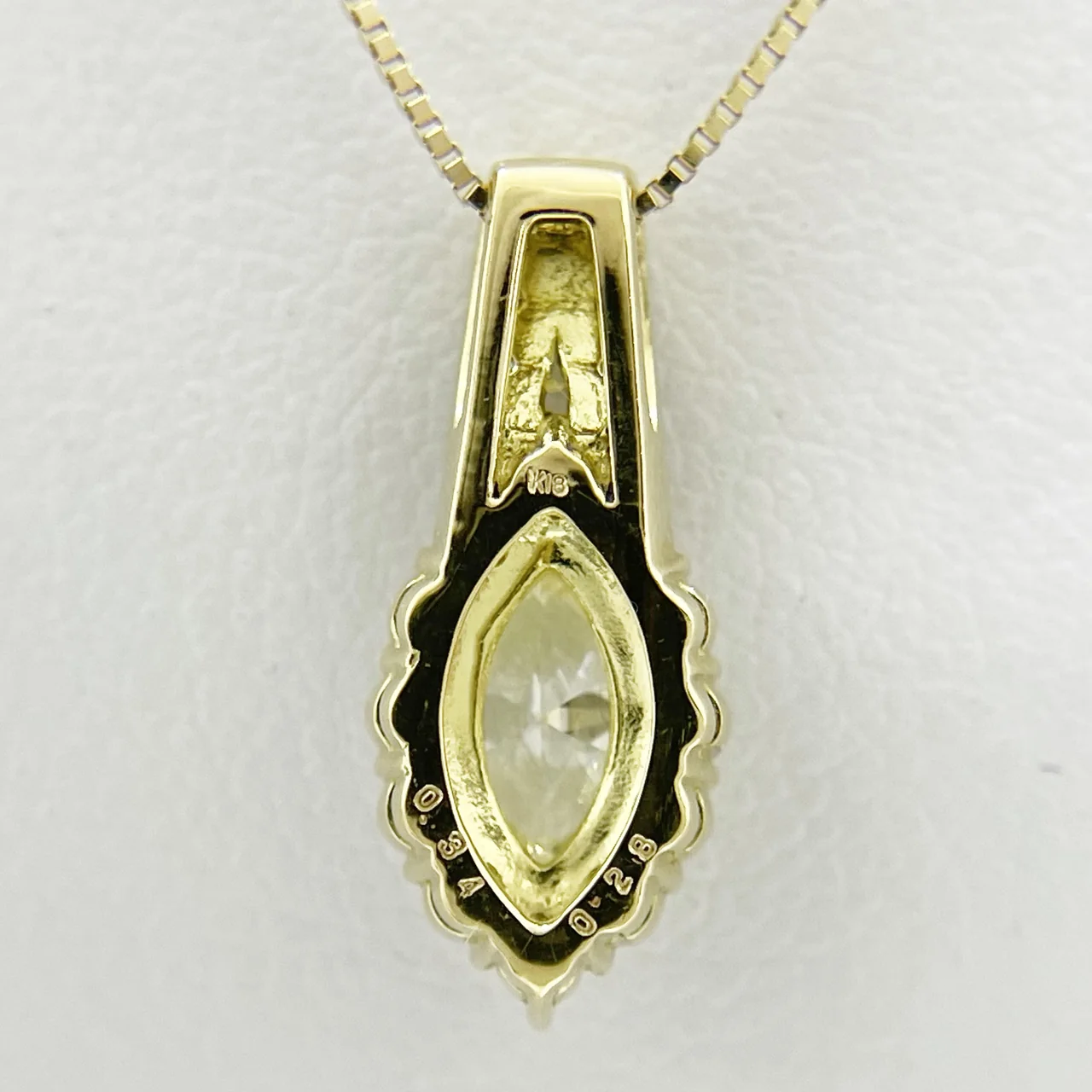 K18 DIAMOND NECKLACE FD0.34CT 0.28CT 2.7G view 5