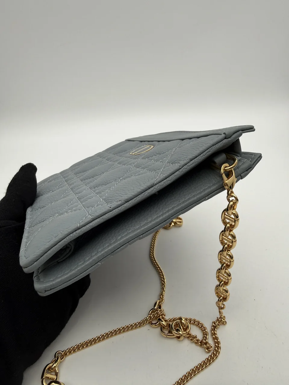DIOR CANAGE WALLET-ON-CHAIN (LIGHT BLUE) view 4