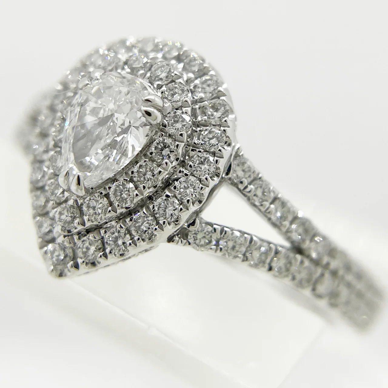 PT950 DIAMOND RING D0.30CT (D-VS1-PS) FD0.60CT 5.4G view 7