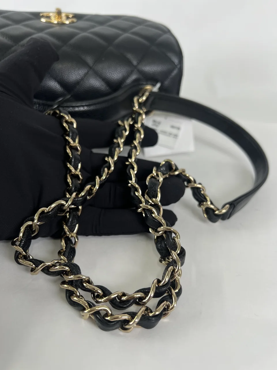 CHANEL CAVIAR TWO-WAY CHAIN SHOULDER BAG view 19