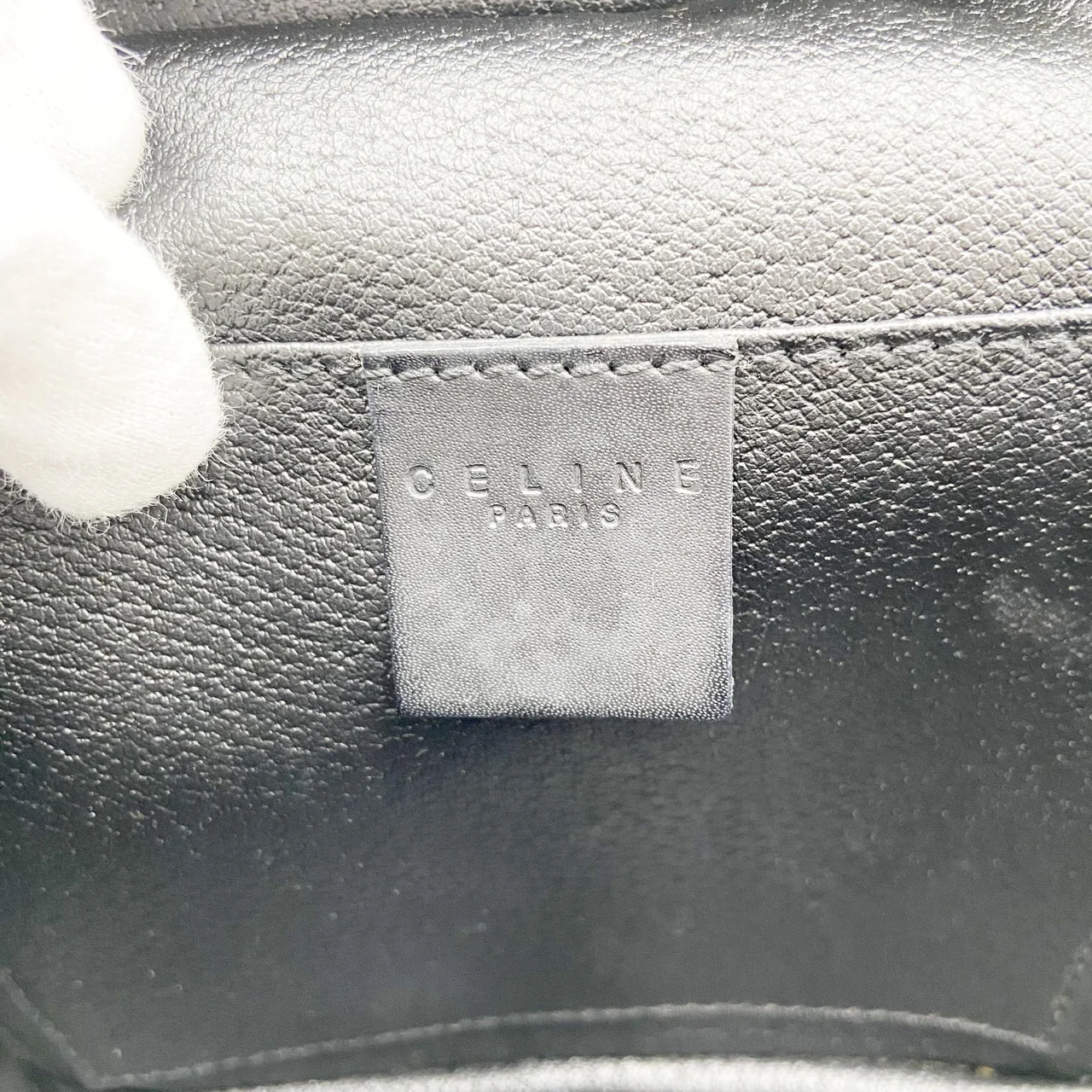 CELINE MACADAM TWO-WAY BAG (BLACK) view 8