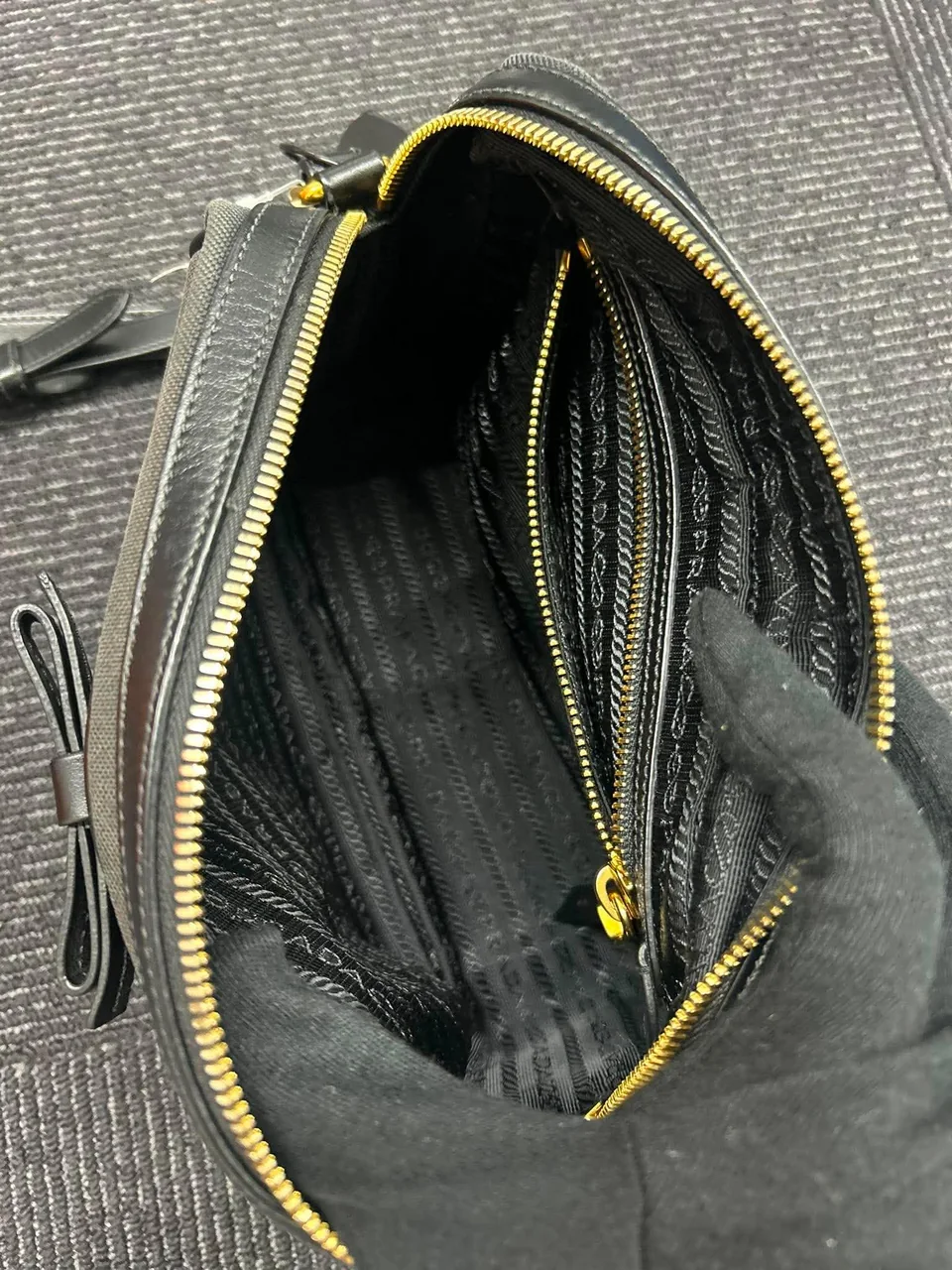 PRADA JACQUARD RIBBON SHOULDER BAG view 2
