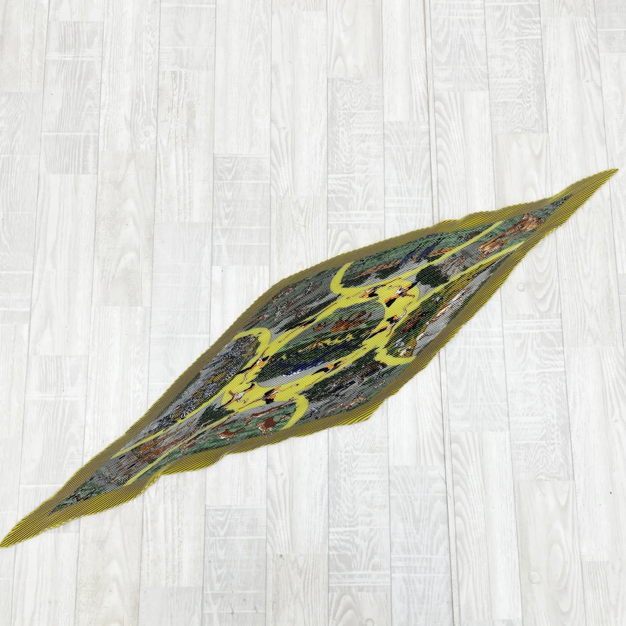HERMES PLEATED SCARF (GREEN) hover