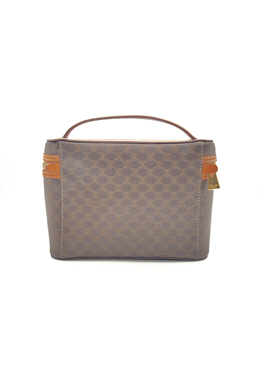 CELINE MACADAM VANITY BAG (BROWN) view 6