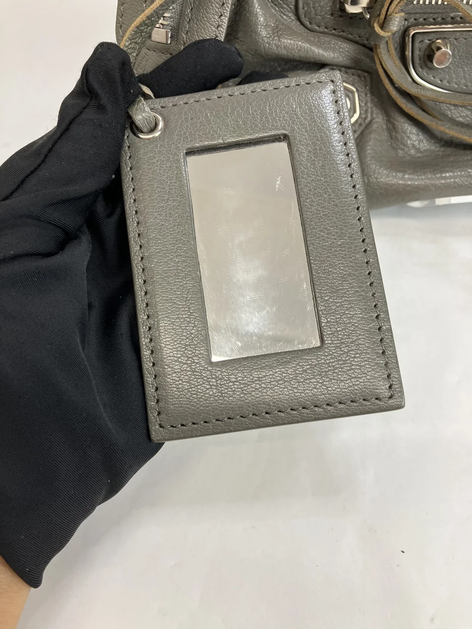 BALENCIAGA NEO CITY TWO-WAY MINI BAG (GRAY) view 9