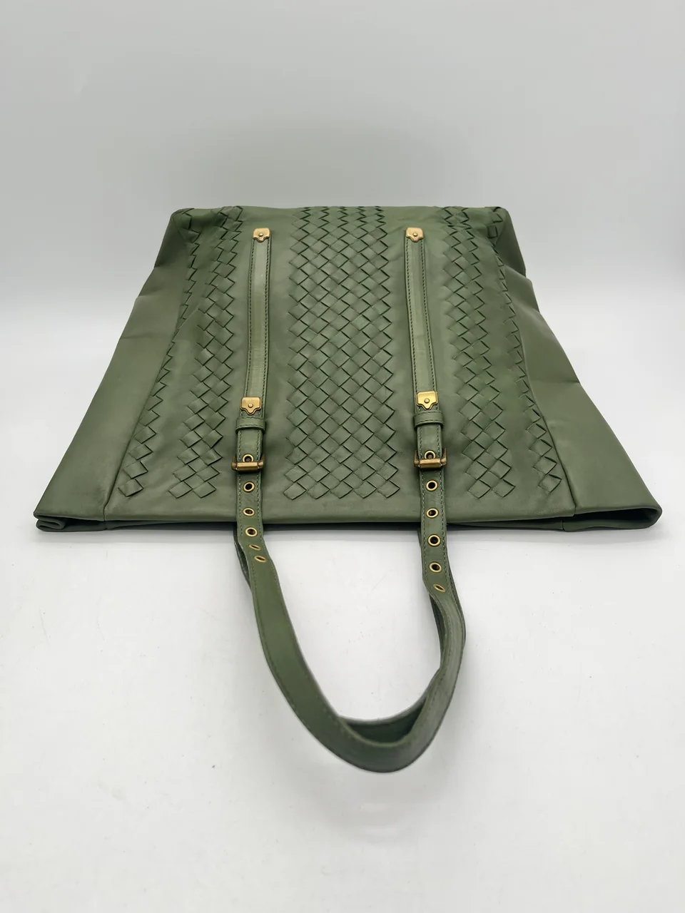 BOTTEGA VENETA INTRECCIATO TOTE BAG (GREEN) view 3