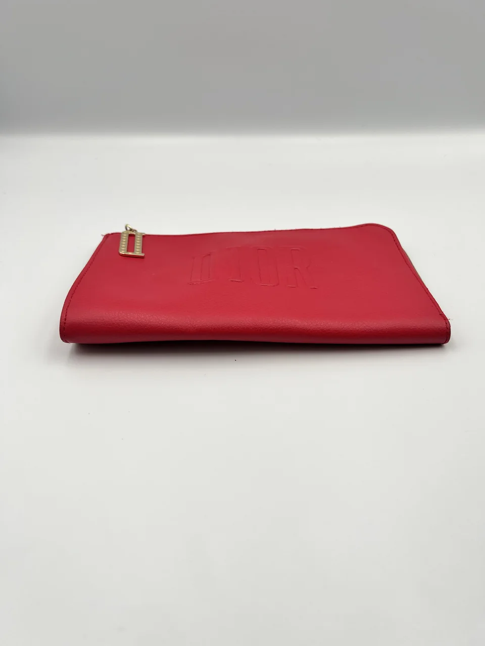 CHRISTIAN DIOR RED L-ZIP COSMETIC POUCH view 8