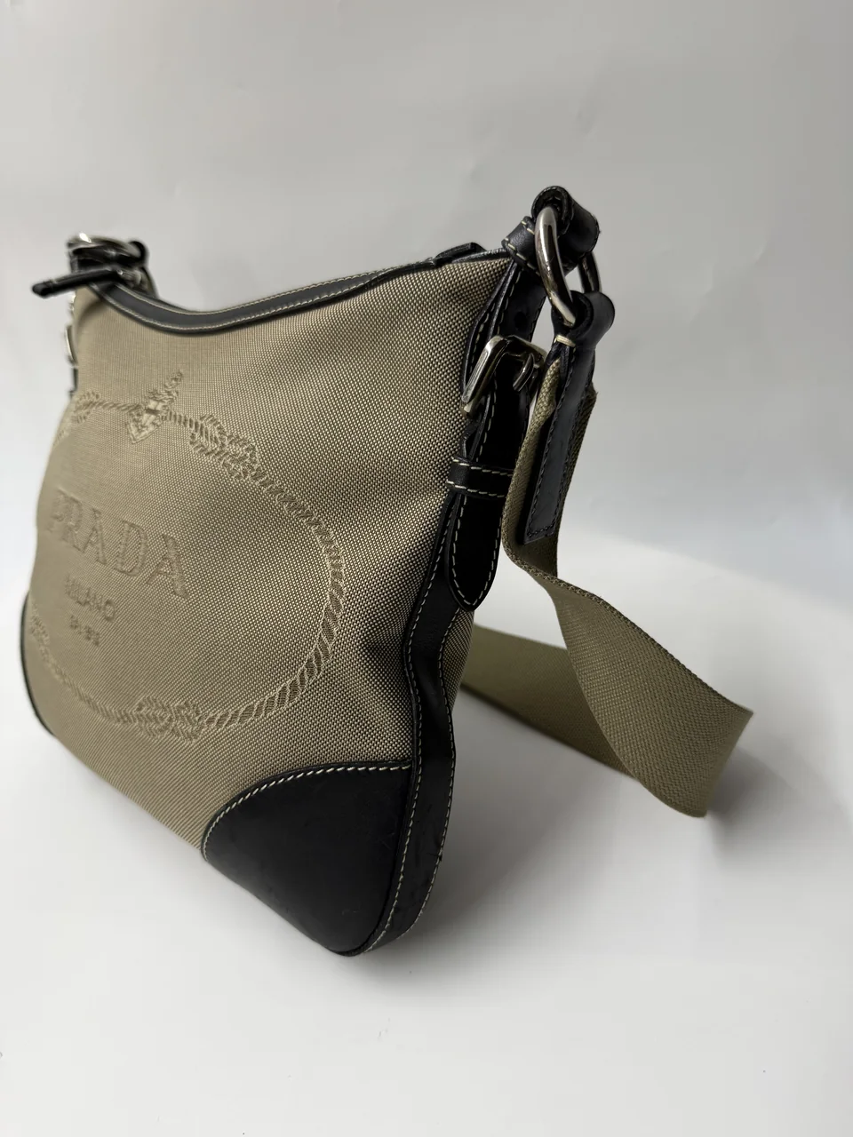 PRADA JACQUARD SHOULDER BAG view 3