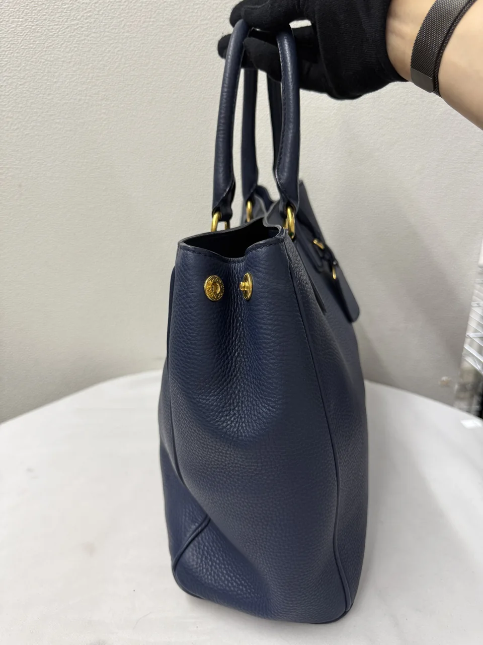 PRADA TOTE BAG (NAVY) view 3