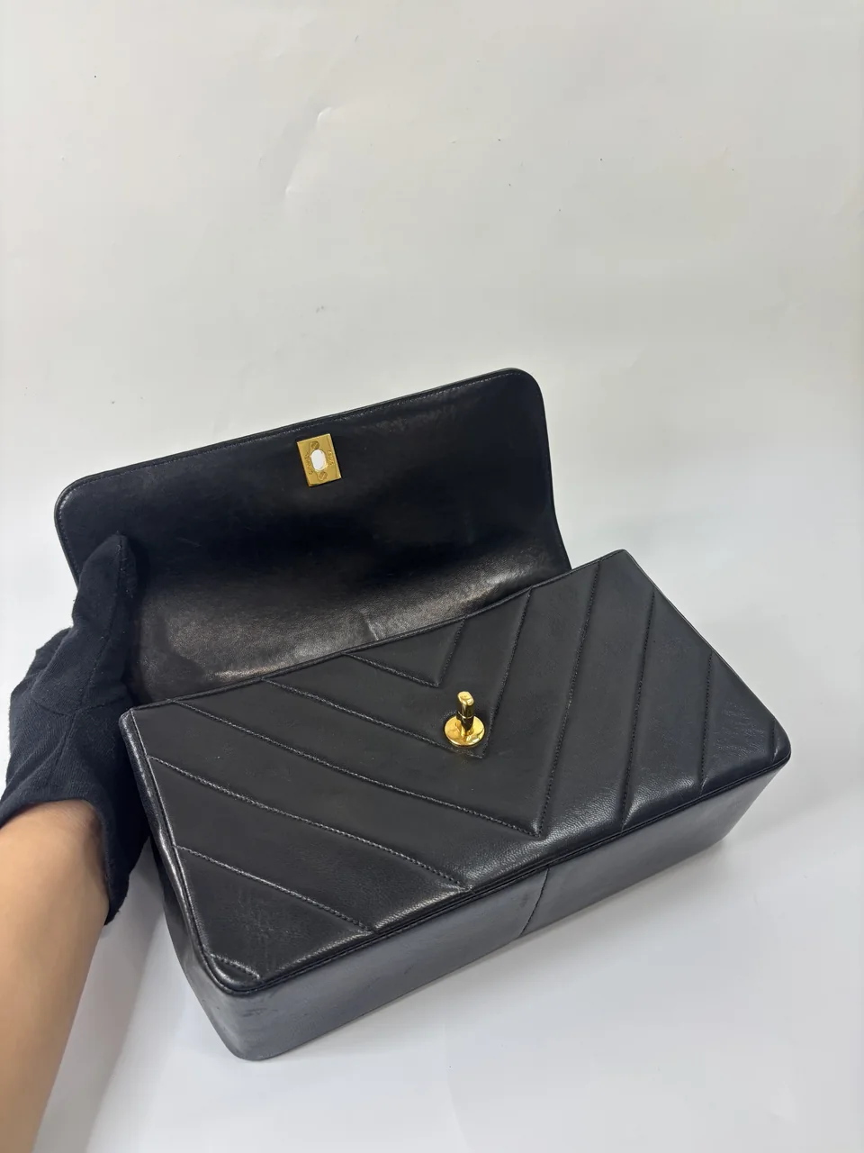 CHANEL LAMB SKIN CHAIN SHOULDER BAG view 7