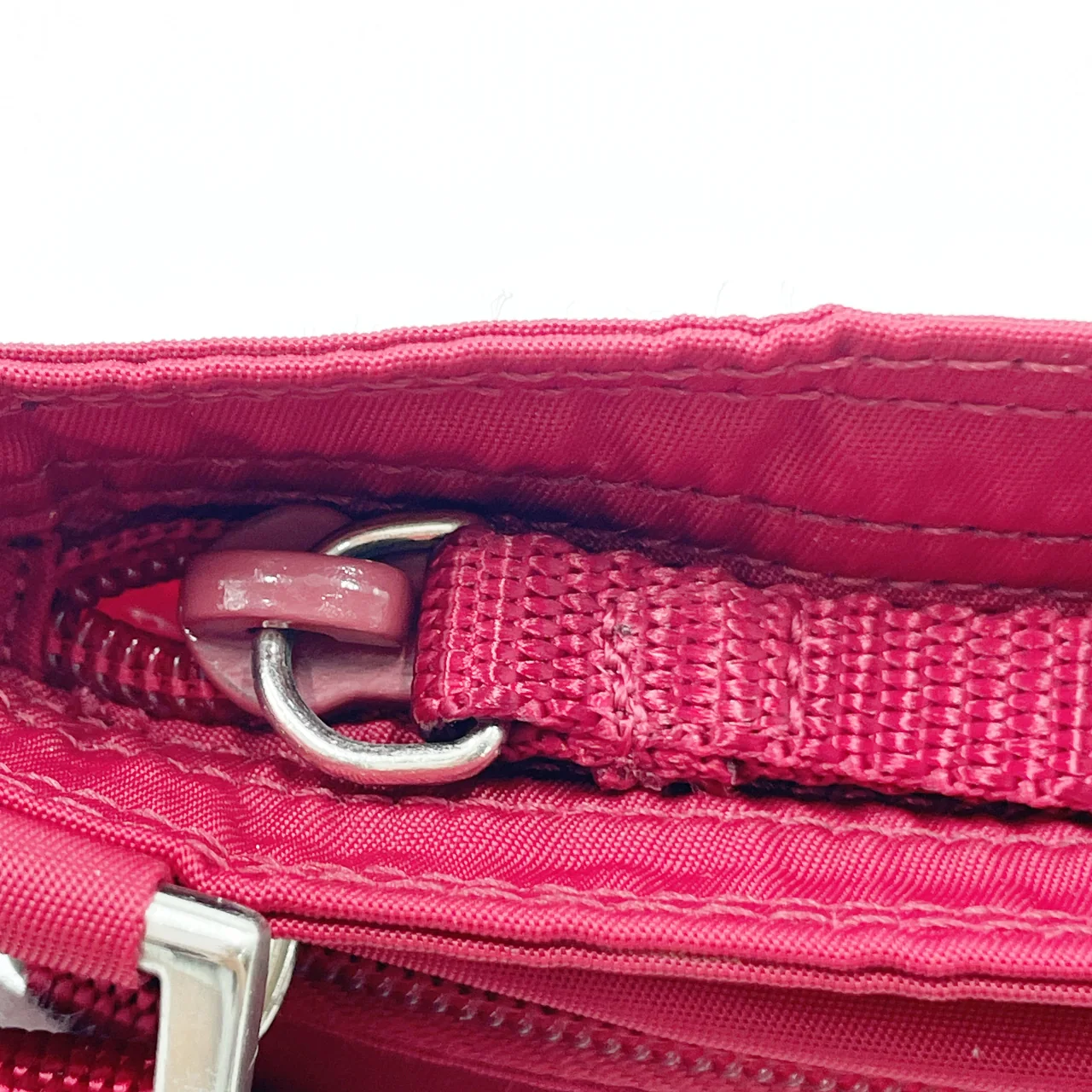 PRADA NYLON SHOULDER BAG (PINK) view 8