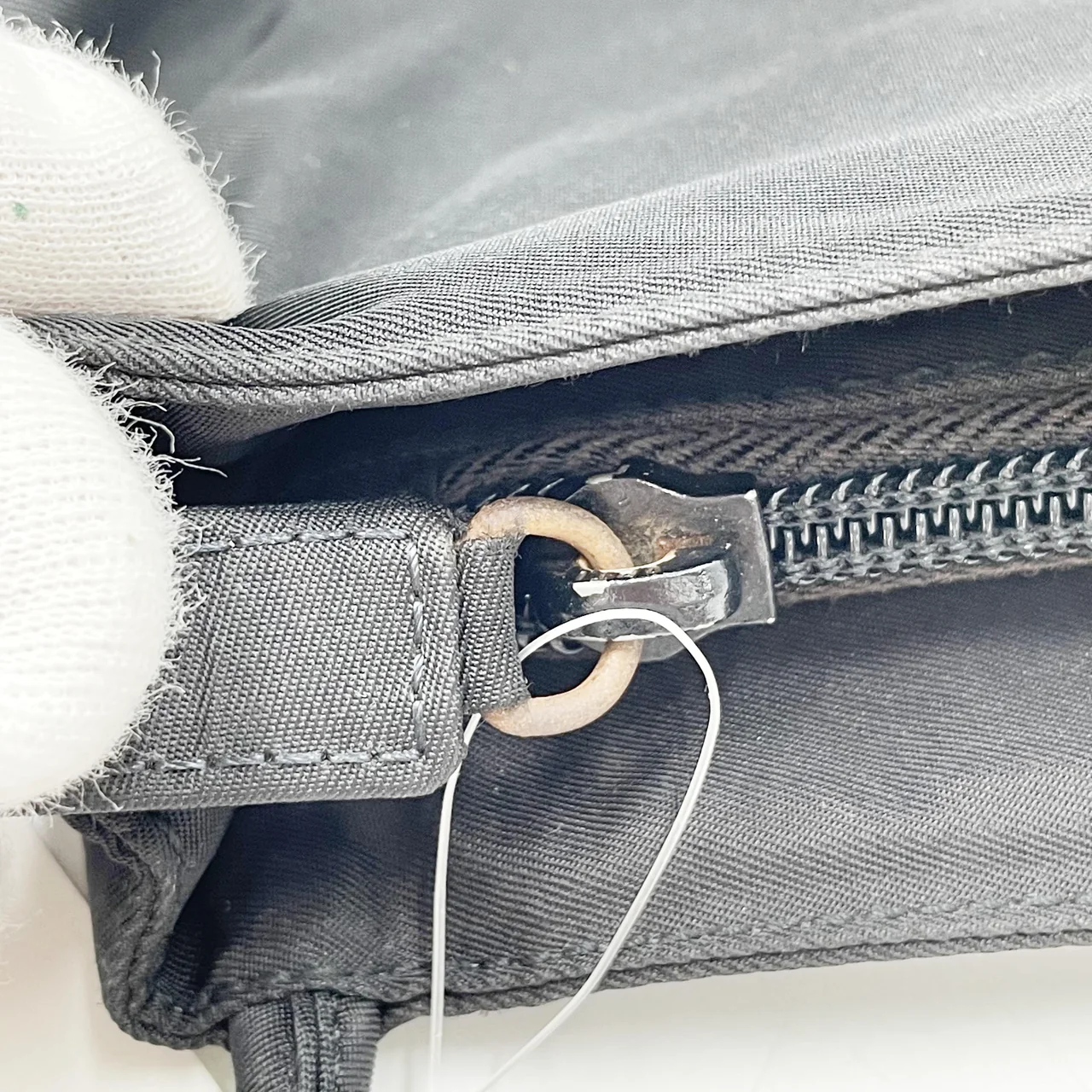 PRADA NYLON TOTE BAG (BLACK) hover