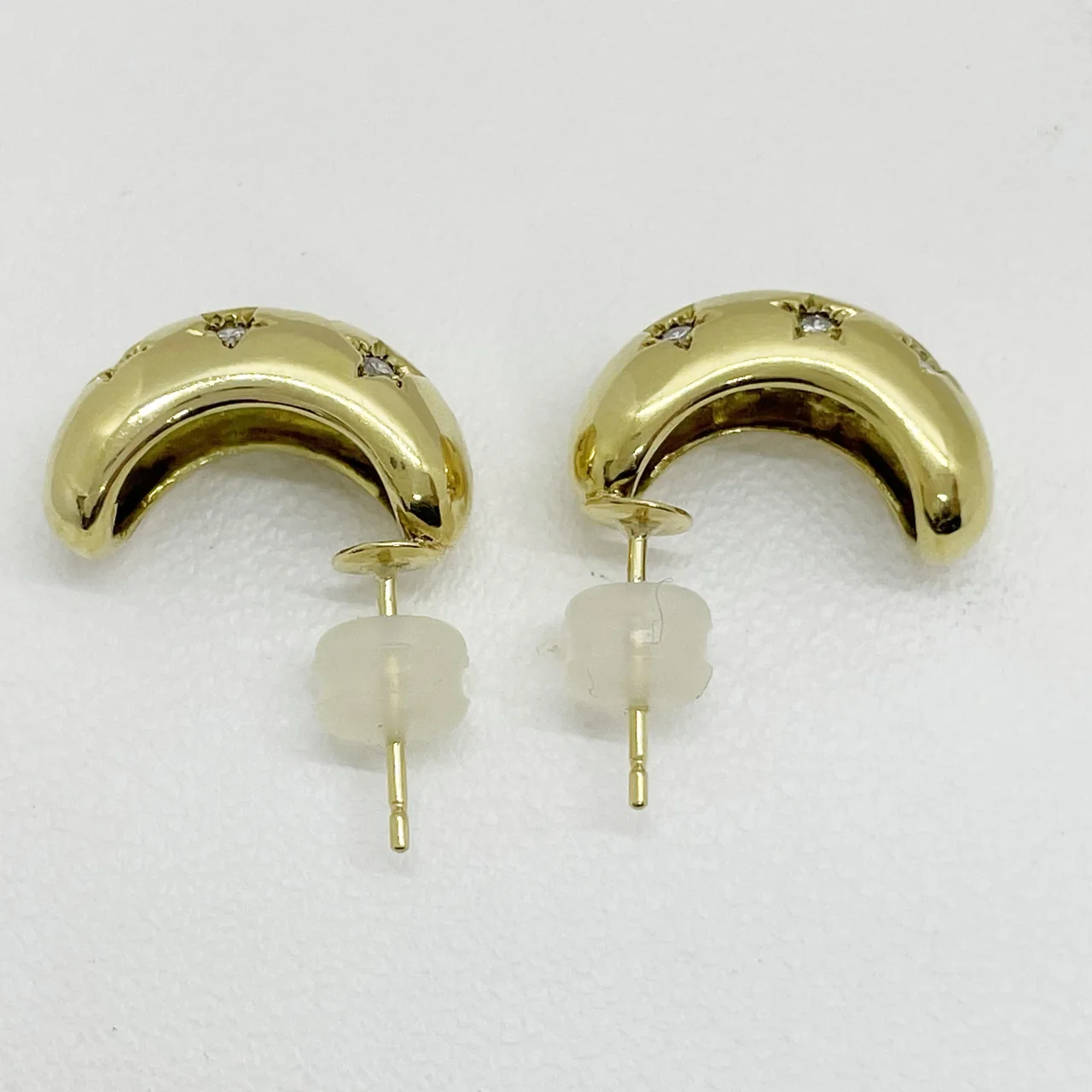 K18 DIAMOND EARRINGS FD0.10CT*2 4.0G view 5