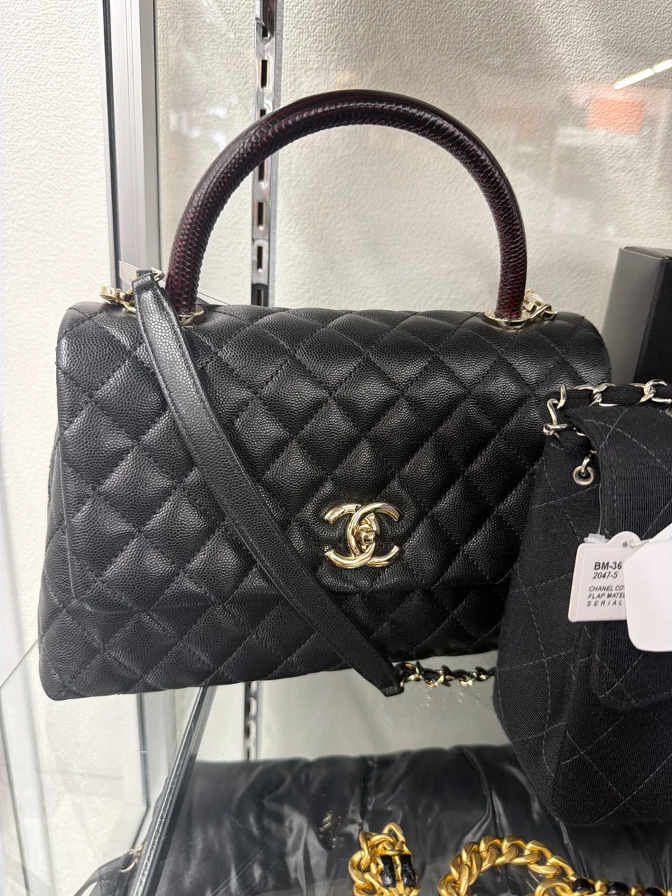 CHANEL CAVIAR TWO-WAY BAG (30 SERIAL CODE) hover