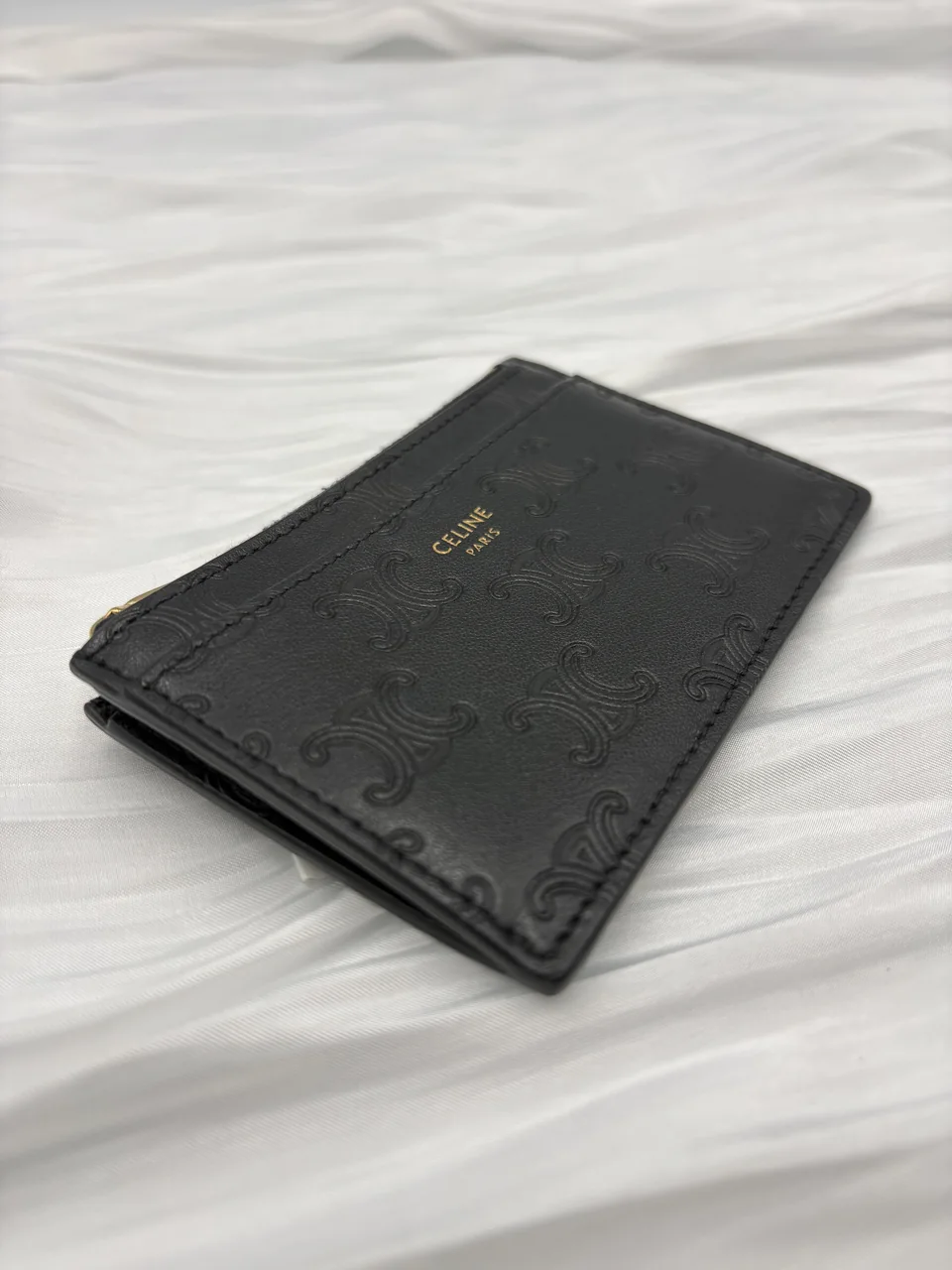 CELINE TRIOMPHE COIN CASE (BLACK) view 7