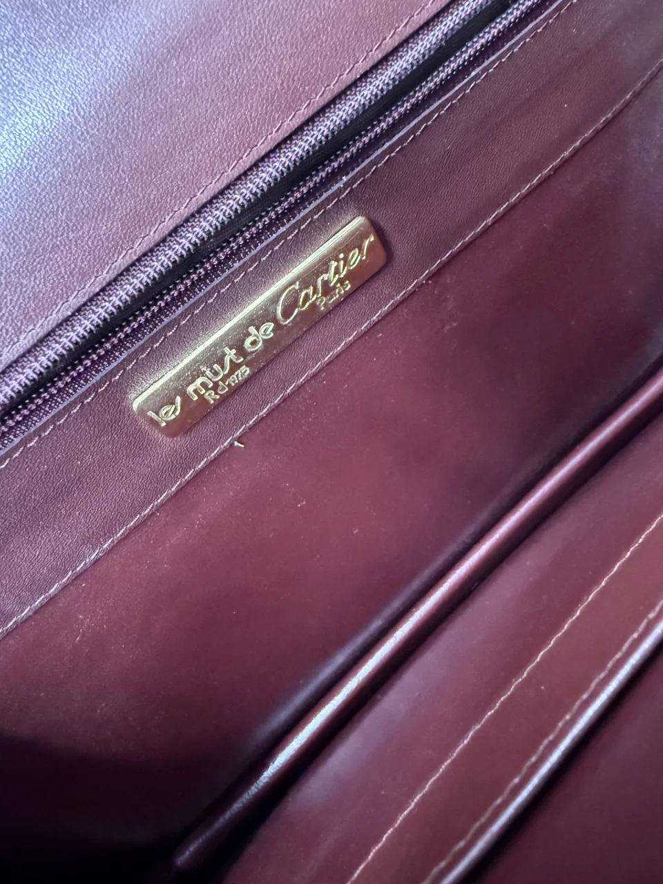 CARTIER MAST LINE SHOULDER BAG (BORDEAUX) view 8