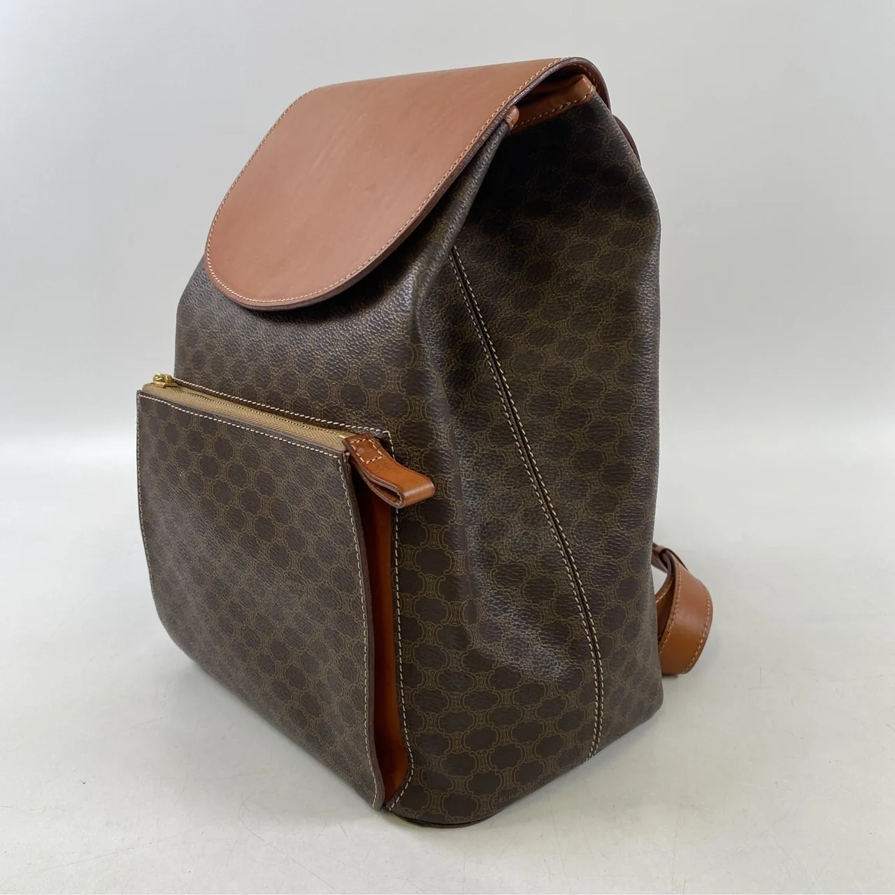 CELINE MACADAM BACKPACK (BROWN) view 9
