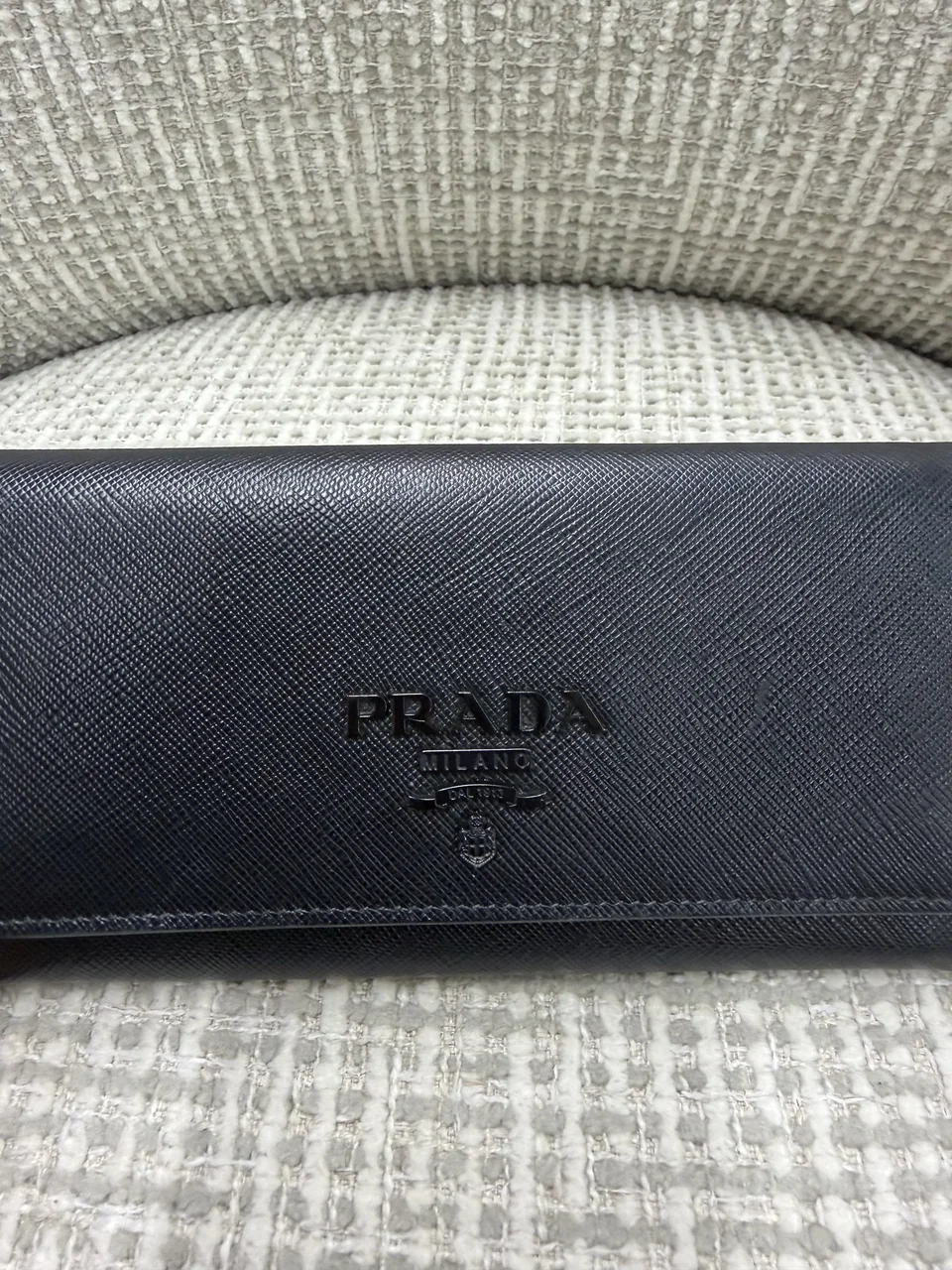 PRADA SAFFIANO LONG WALLET (BLACK) view 5