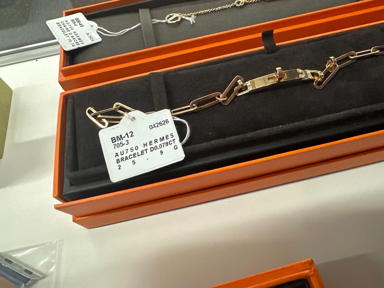AU750 HERMES BRACELET D0.078CT 25.9G