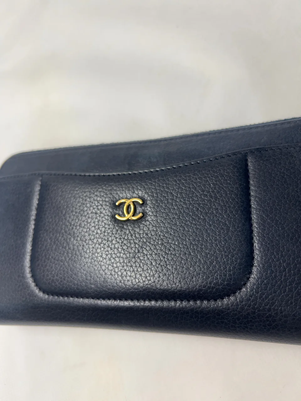 CHANEL ROUND FASTENER LONG WALLET view 3