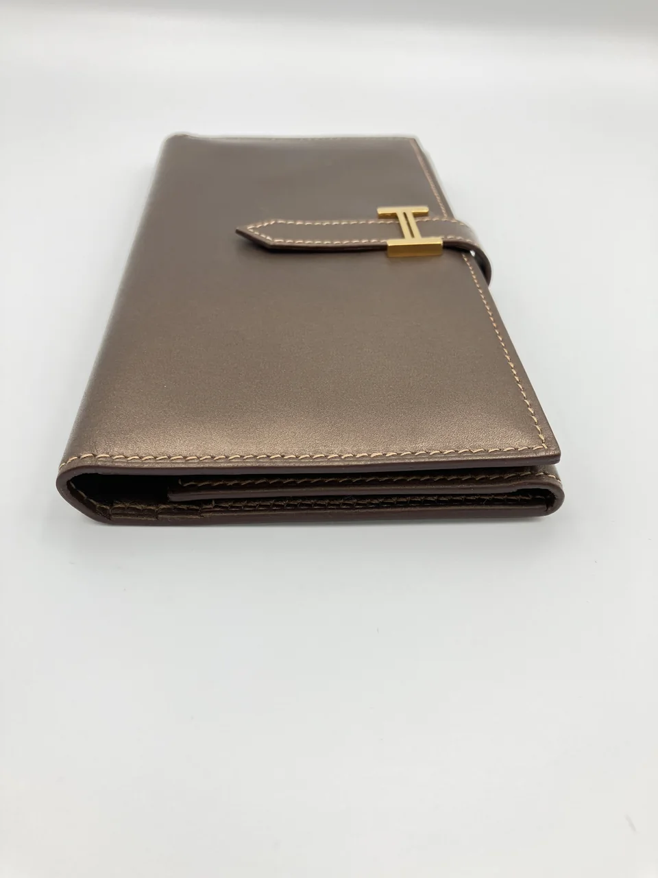 HERMES BEARN (BOX CALF, PEARL BROWN, I STAMP) view 11