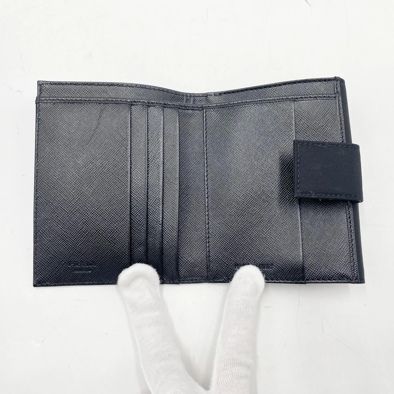 PRADA BIFOLD LONG WALLET (BLACK) view 12