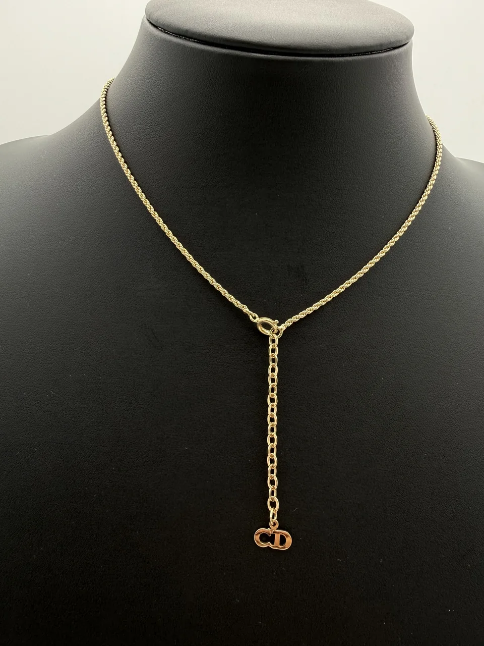 DIOR LOGO TWIST CIRCLE NECKLACE view 10