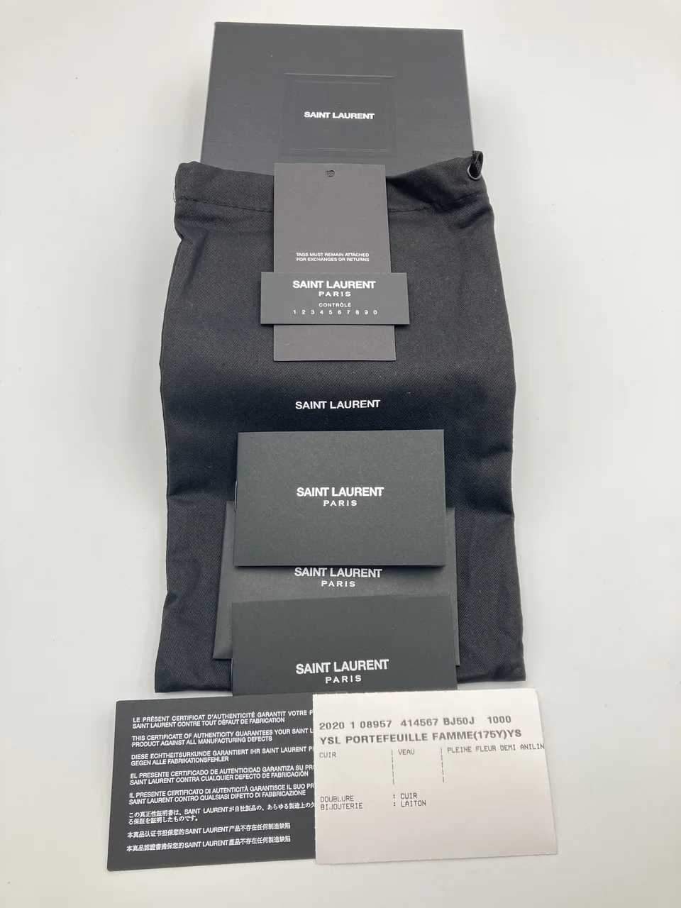 SAINT LAURENT LONG WALLET (BLACK) view 15