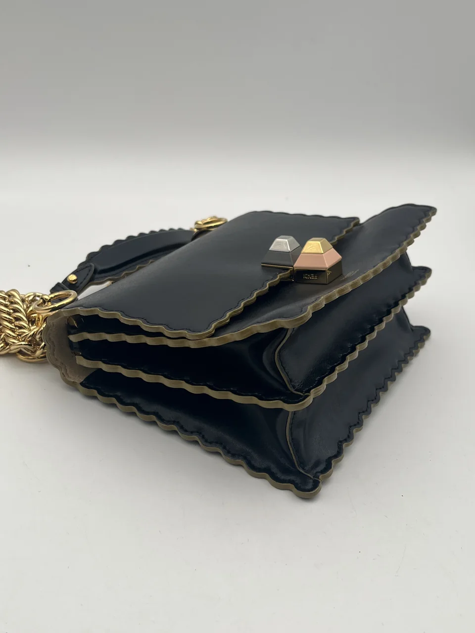 FENDI CANAI CHAIN SHOULDER BAG (BLACK) view 5