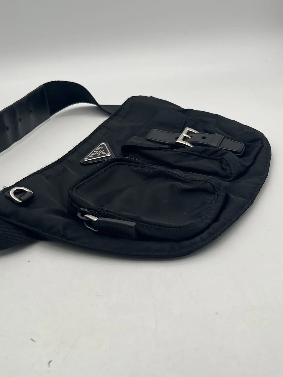 PRADA TESSUTO WAIST BAG (BLACK) view 3