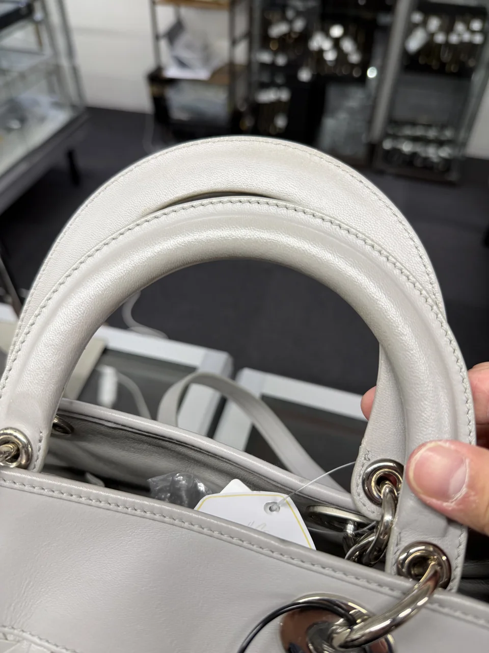 DIOR TWO-WAY HANDBAG (GRAY) view 7