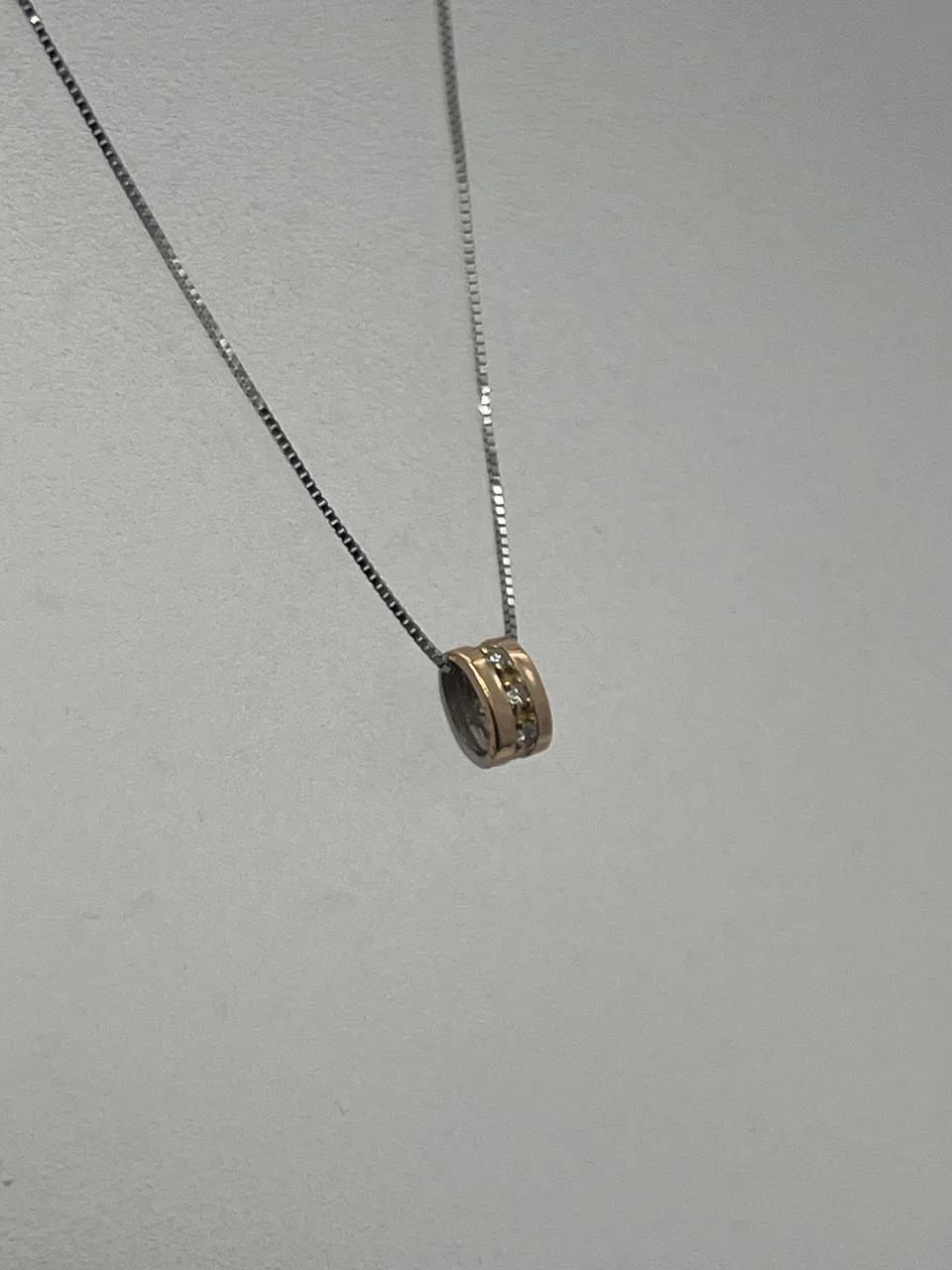K18/PT900/K18WG DIAMOND NECKLACE FD0.07CT 1.5G 40CM view 5