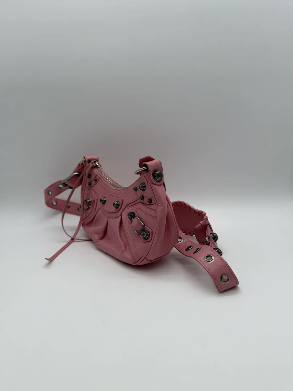 BALENCIAGA LUCA XS SHOULDER BAG (PINK) view 5