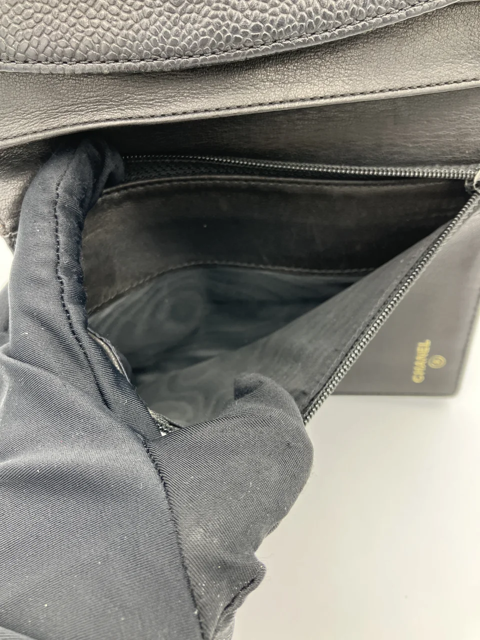 CHANEL CAVIAR TRIFOLD WALLET view 11