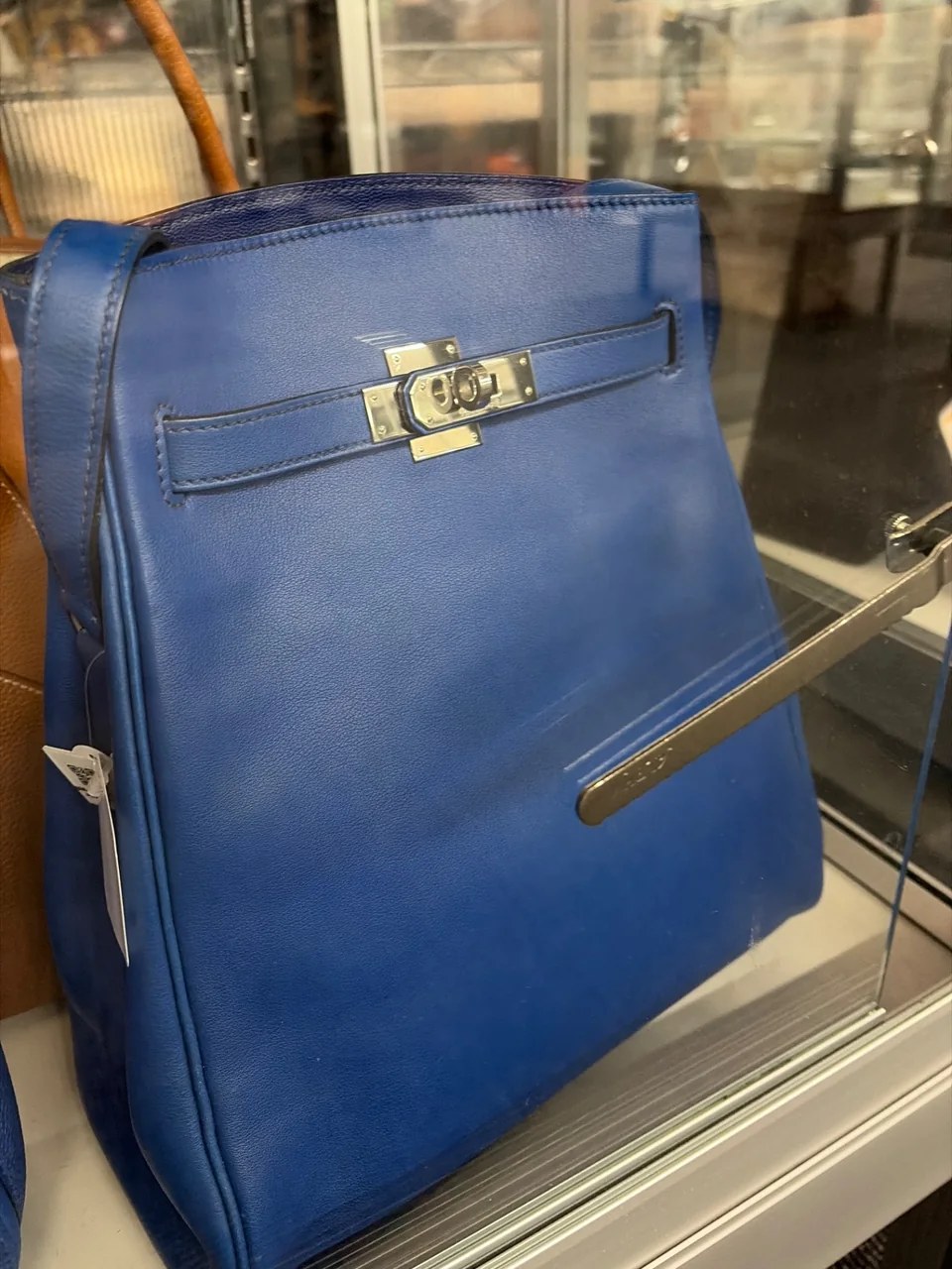 HERMES KELLY SPORTS MM (SWIFT, BLUE, □E STAMP) view 3