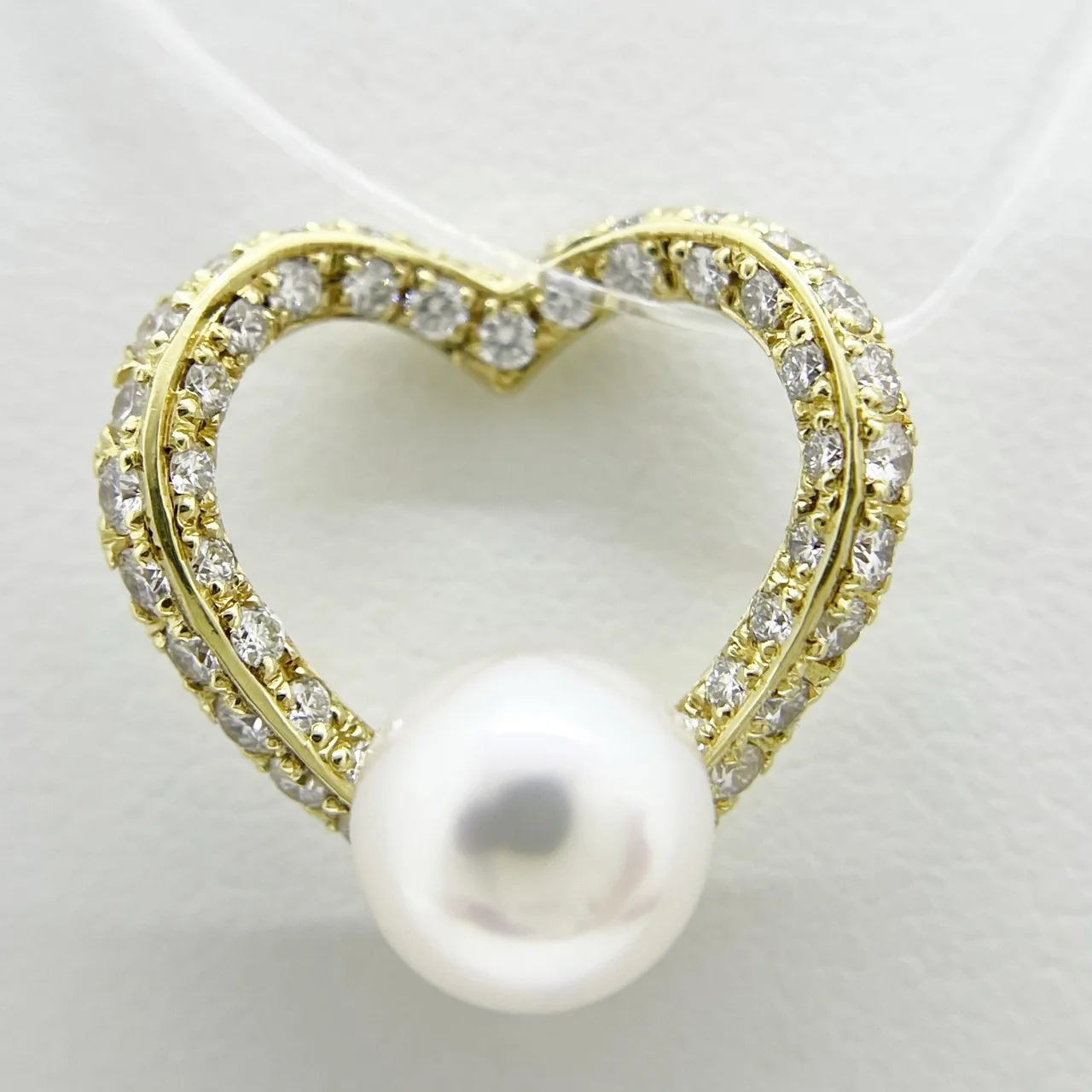K18 PEARL PENDANT 7.4MM FD0.71CT 2.9G