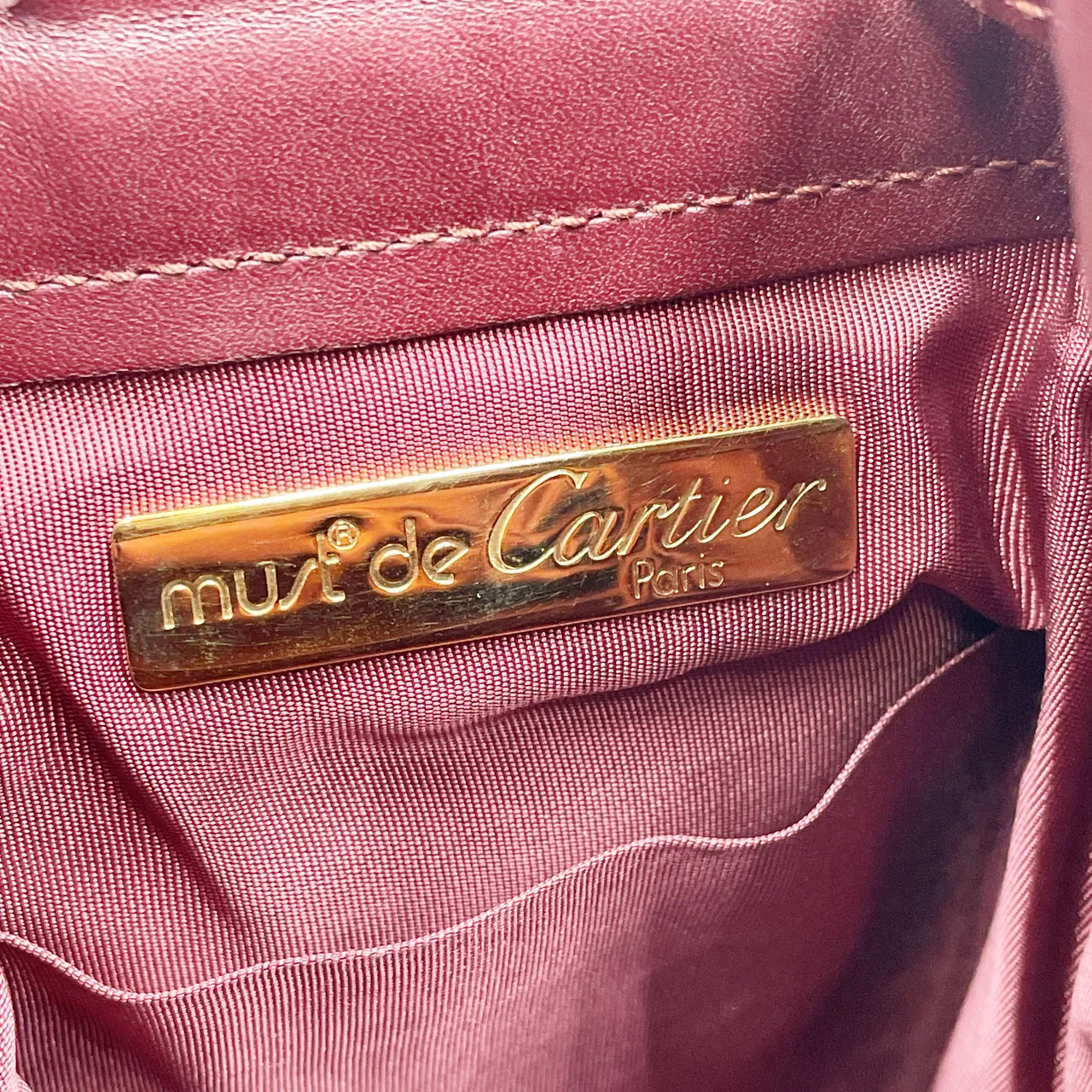 CARTIER SHOULDER BAG (BORDEAUX) view 8