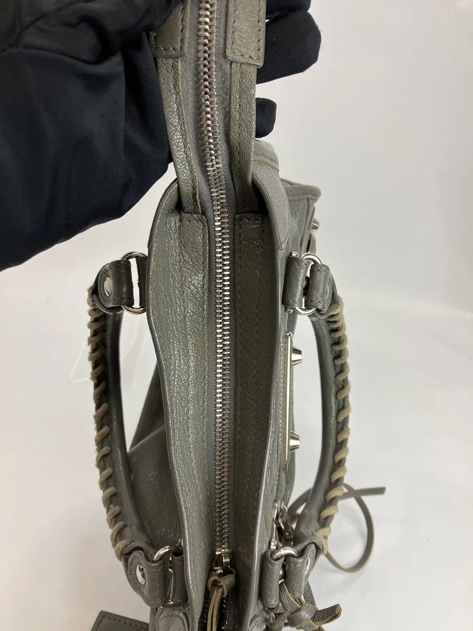 BALENCIAGA NEO CITY TWO-WAY MINI BAG (GRAY) view 21