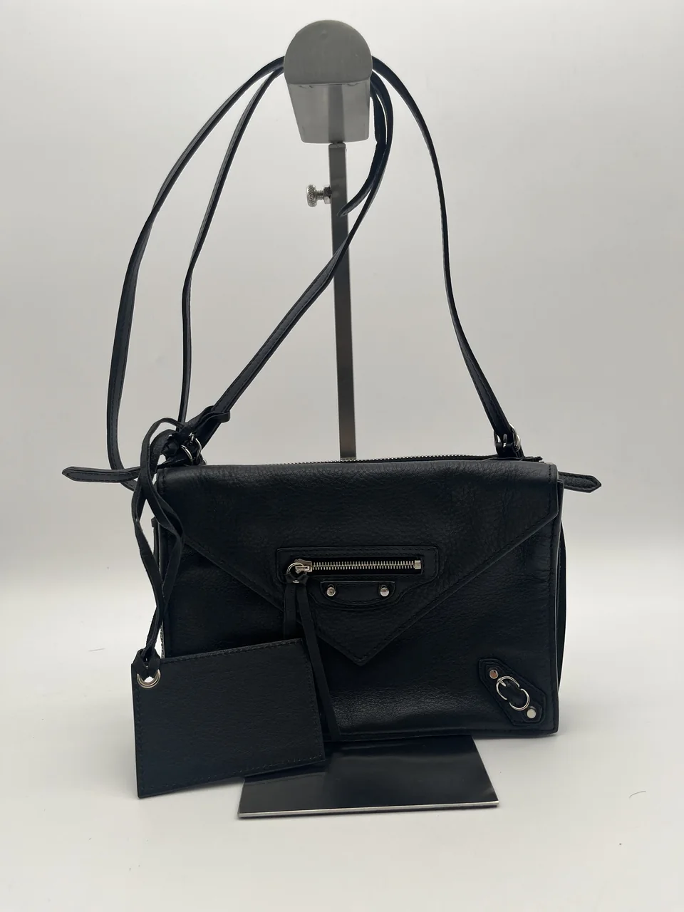 BALENCIAGA PAPER TRIPLE XS SHOULDER BAG (BLACK)