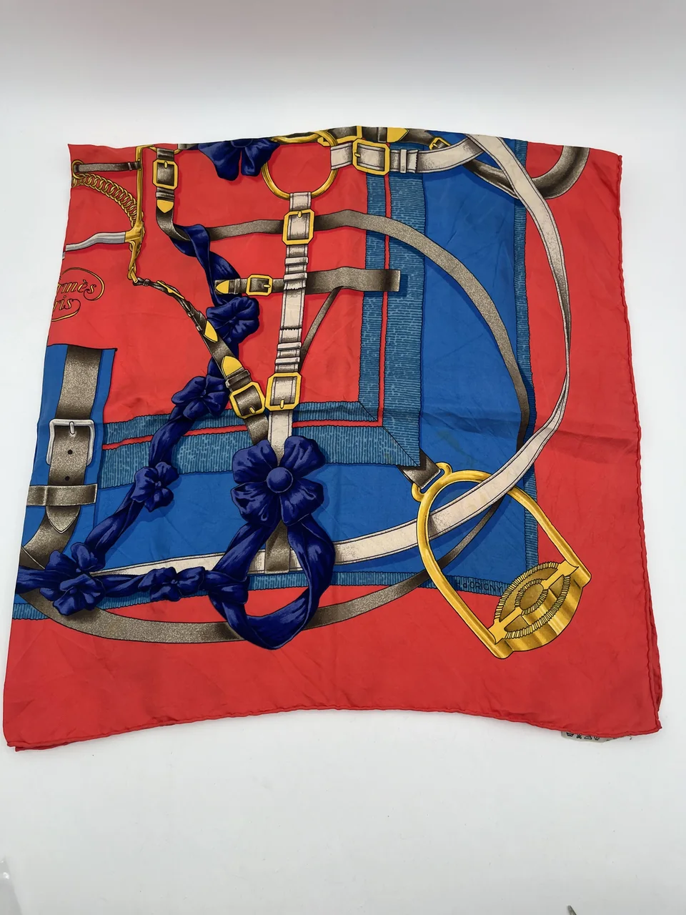 HERMES SCARF (RED/BLUE) hover