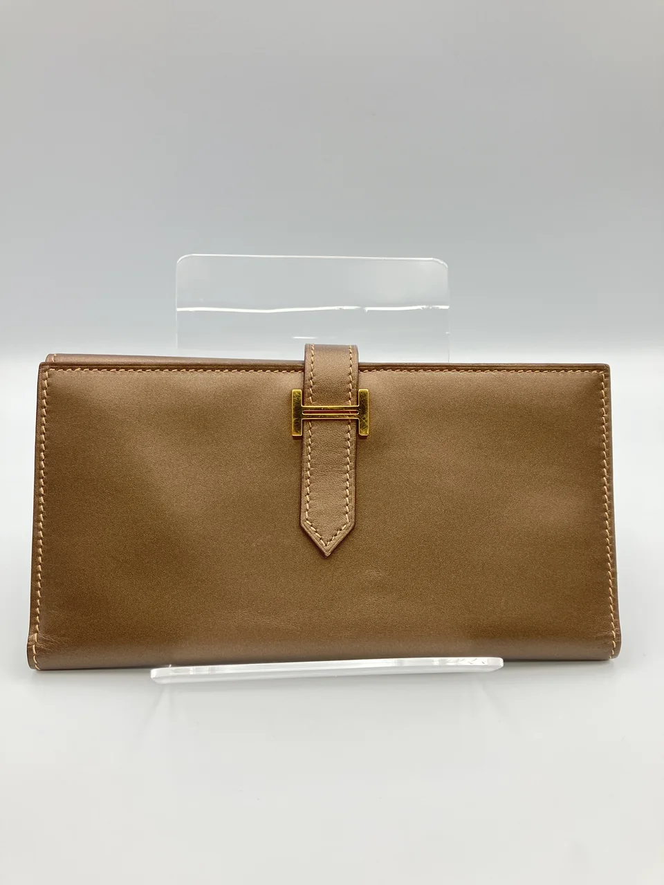 HERMES BEARN (BOX CALF, PEARL BROWN, I STAMP)