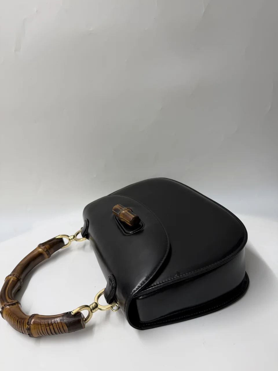 GUCCI BAMBOO HANDBAG (BLACK) view 13