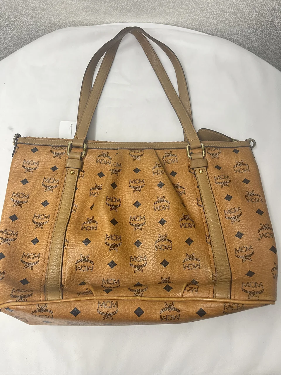 MCM VICETOS TWO-WAY TOTE BAG (CAMEL) view 6
