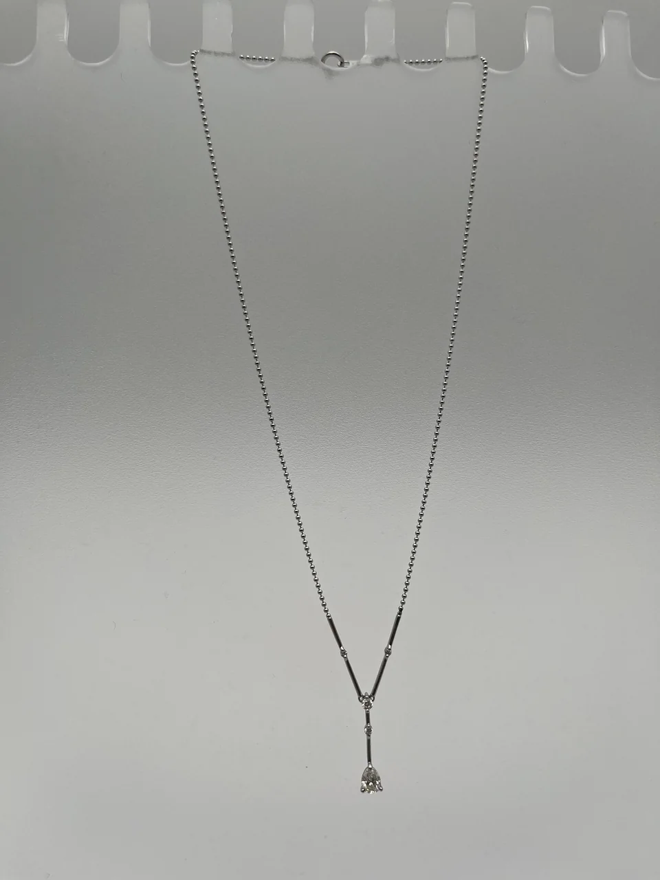 PT900/PT850 DIAMOND NECKLACE D0.55CT FD0.14CT 5.3G view 4