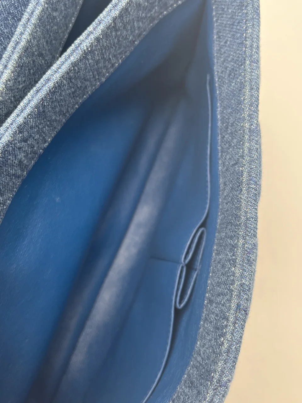 CHANEL DENIM MATELASSE TWO-WAY BAG (24 SERIAL CODE) view 8